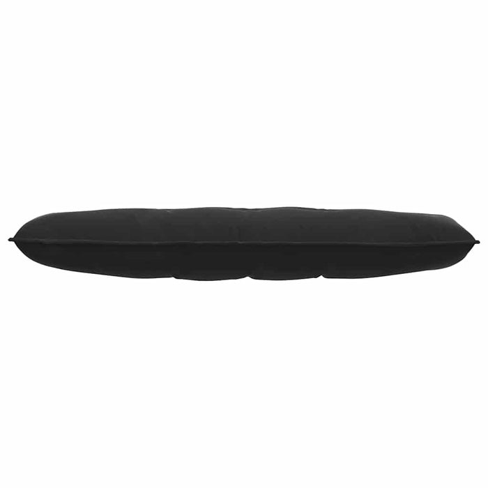 Cuscino per Schiena Nero 140 x 50 cm Tessuto in Cords 42014853