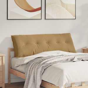 Cuscino per Schiena Marrone 140 x 50 cm Tessuto in Cords 42014855