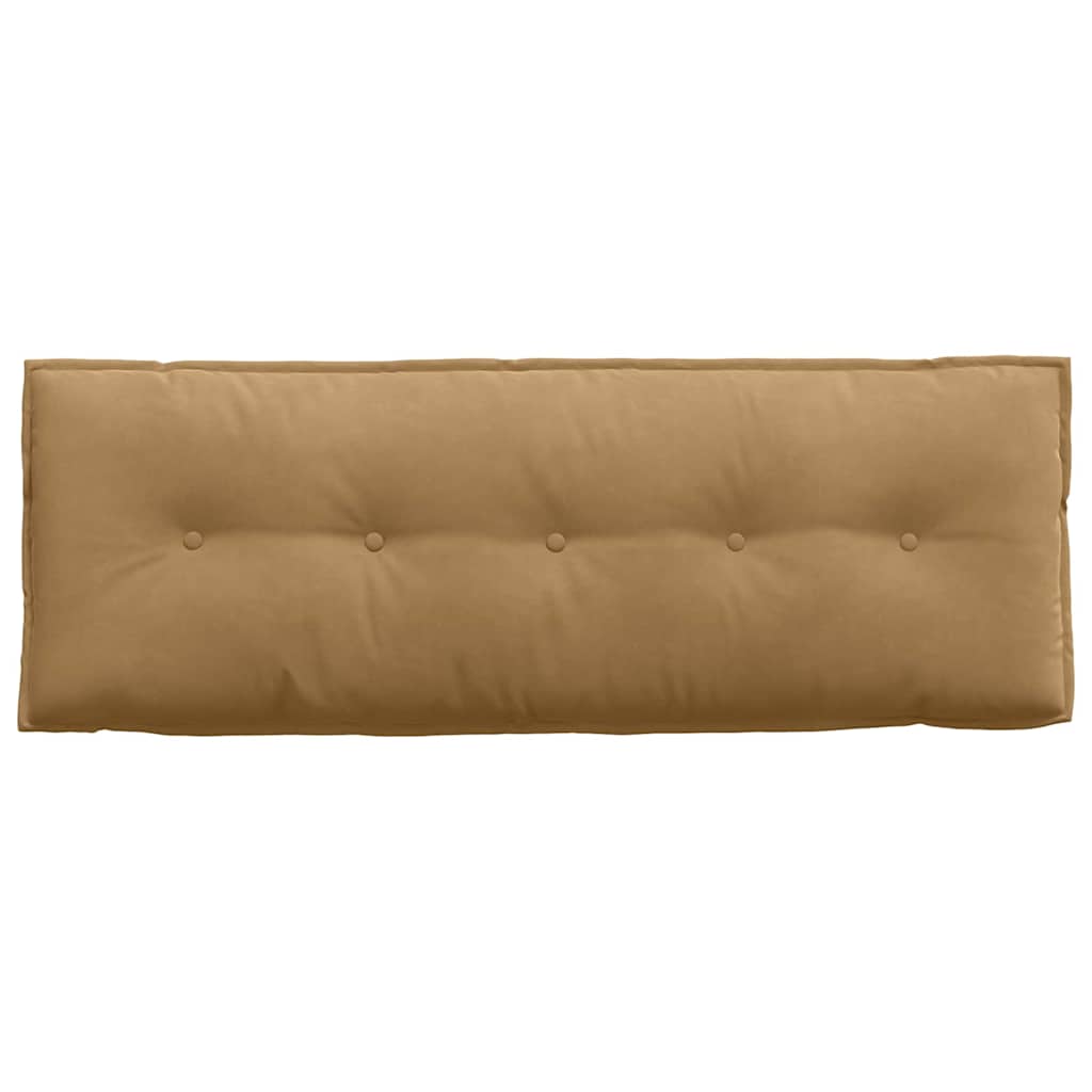 Cuscino per Schiena Marrone 140 x 50 cm Tessuto in Cords 42014855