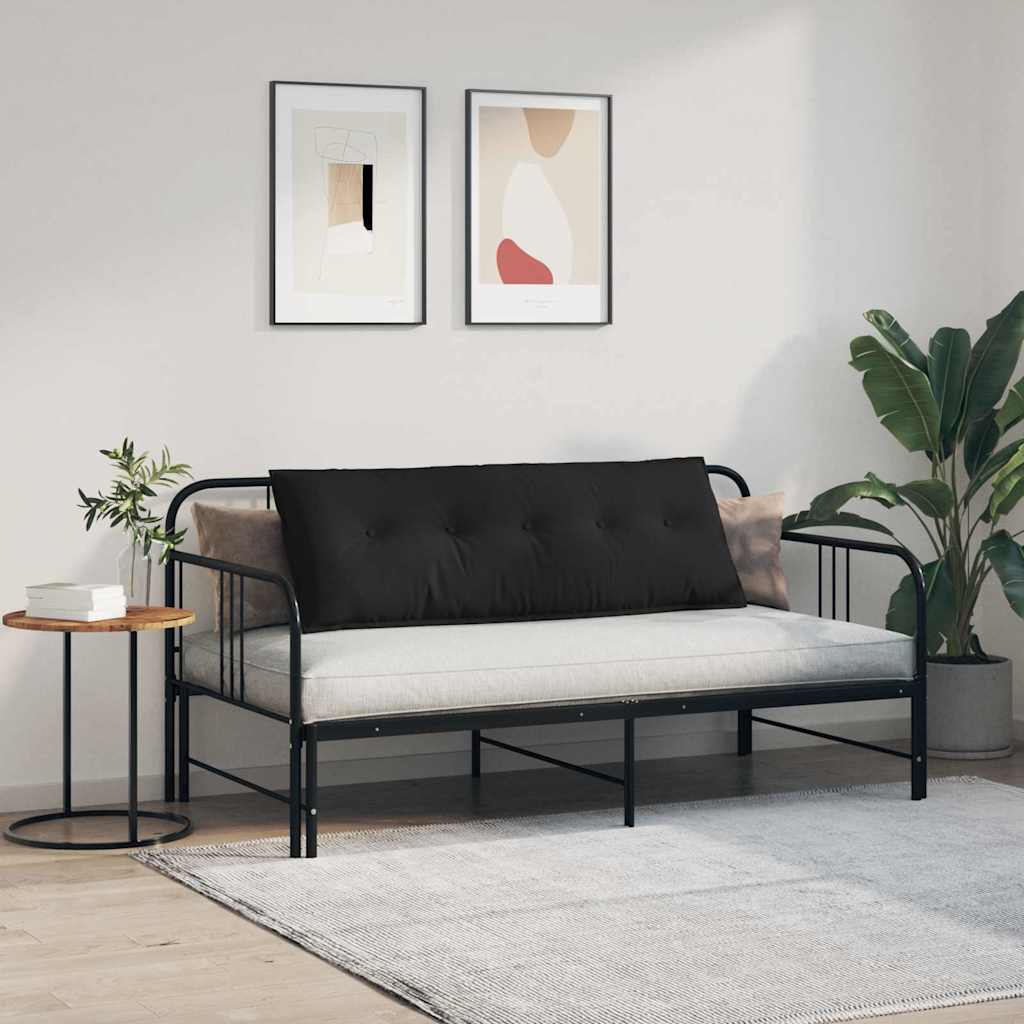 Cuscino per Schiena Nero 140 x 50 cm Tessuto in Microfibra 42014862