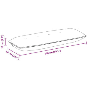 Cuscino per Schiena Crema 140 x 50 cm Tessuto in Microfibra 42014863