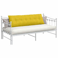 Cuscino per Schiena Giallo 160 x 50 cm Tessuto in Cords 42014897