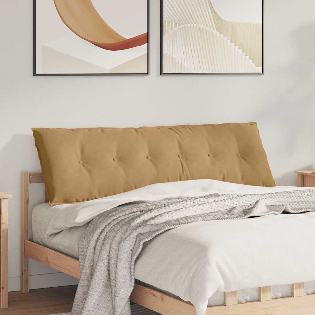 Cuscino per Schiena Marrone 160 x 50 cm Tessuto in Cords 42014898