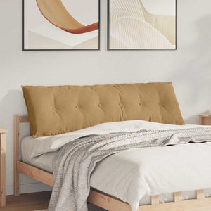 Cuscino per Schiena Marrone 160 x 50 cm Tessuto in Cords 42014898