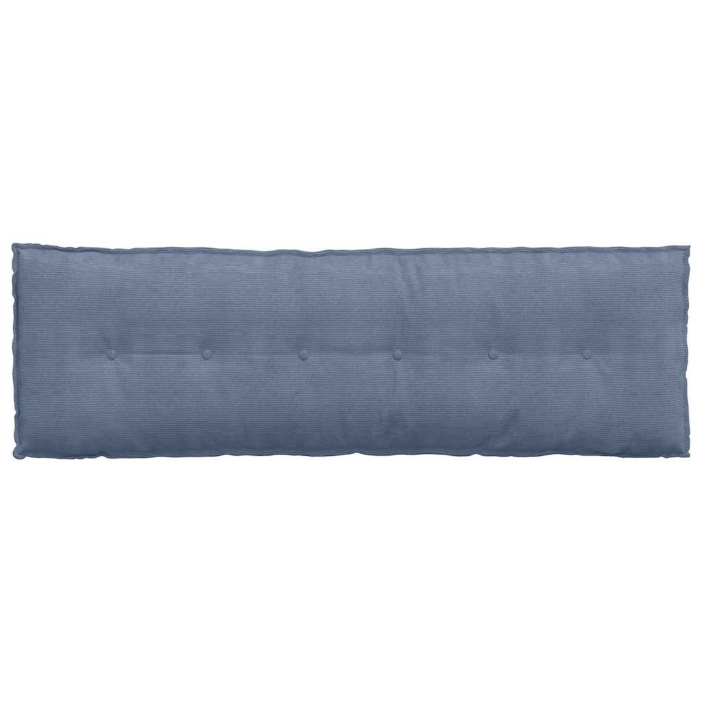Cuscino per Schiena Blu 160 x 50 cm Tessuto in Cords 42014911