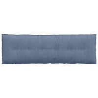 Cuscino per Schiena Blu 160 x 50 cm Tessuto in Cords 42014911