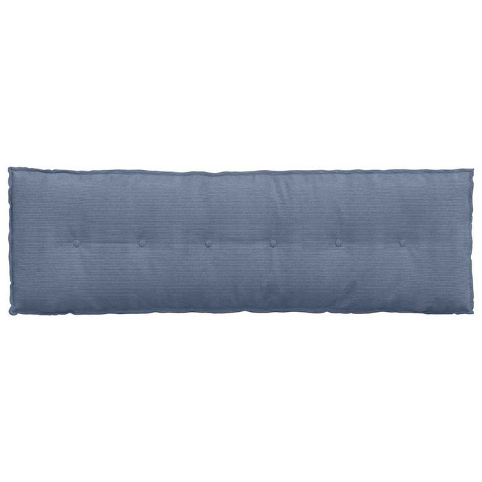 Cuscino per Schiena Blu 160 x 50 cm Tessuto in Cords 42014911