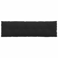 Cuscino per Schiena Nero 180 x 50 cm Tessuto in Cords 42014939