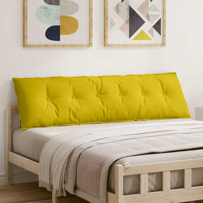 Cuscino per Schiena Giallo 180 x 50 cm Tessuto in Cords 42014940