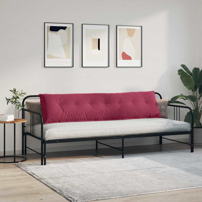 Cuscino per Schiena Rosso Vino 200 x 50 cm Tessuto in Cords 42014981