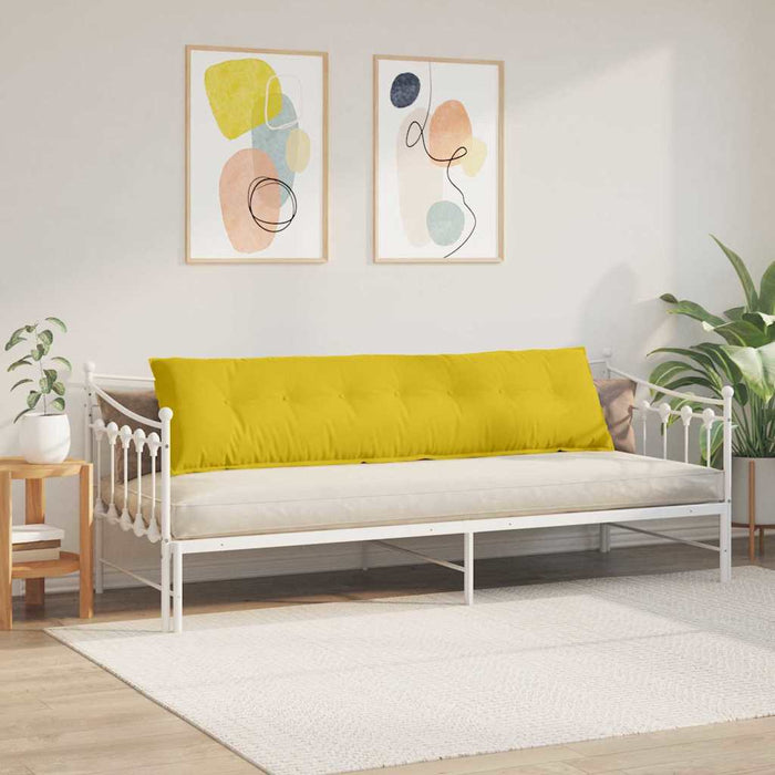 Cuscino per Schiena Giallo 200 x 50 cm Tessuto in Cords 42014983