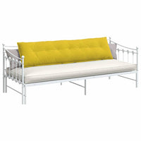 Cuscino per Schiena Giallo 200 x 50 cm Tessuto in Cords 42014983