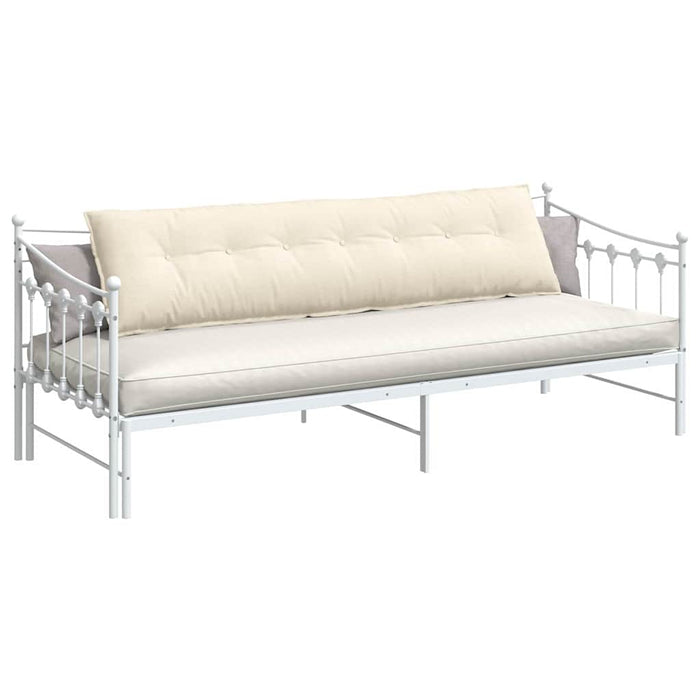 Cuscino per Schiena Crema 200 x 50 cm Tessuto in Cords 42014996