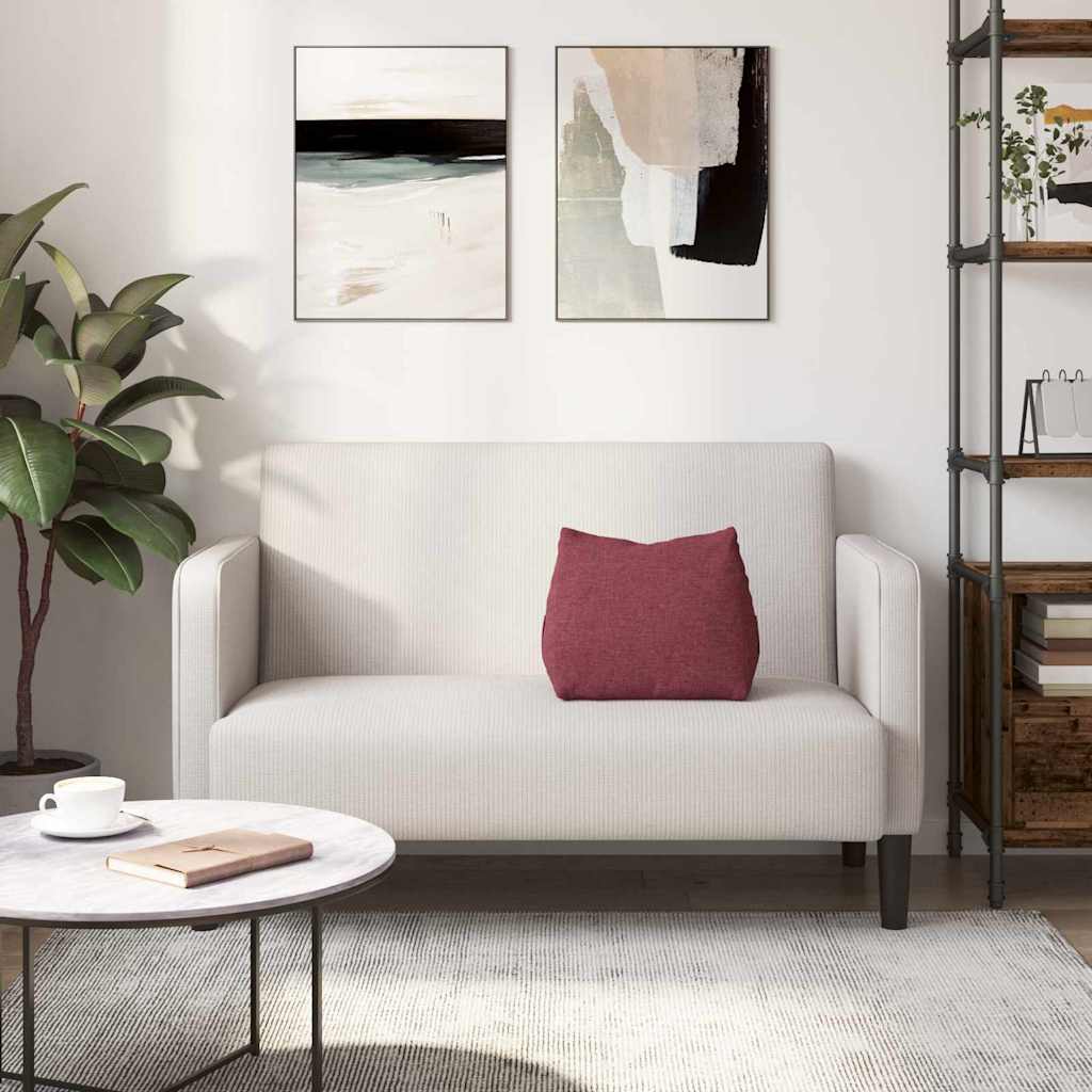 Cuscino per Schiena Rosso Vino 45 x 20 x 35 cm Tessuto 42015005