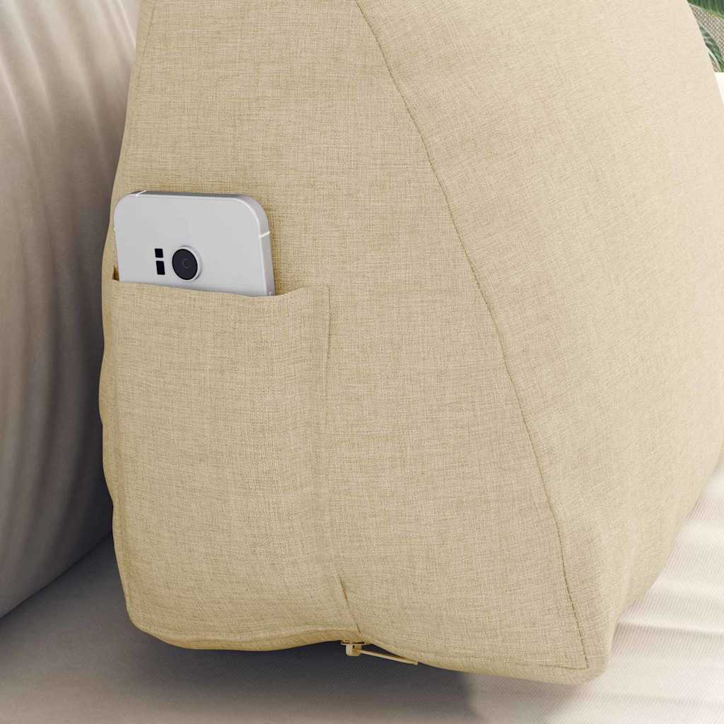 Cuscino per Schiena Crema 45 x 20 x 35 cm Tessuto 42015009