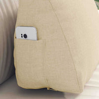 Cuscino per Schiena Crema 45 x 20 x 35 cm Tessuto 42015009