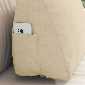 Cuscino per Schiena Crema 45 x 20 x 35 cm Tessuto 42015009