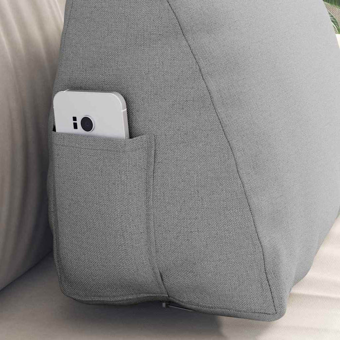 Cuscino per Schiena Grigio Nuvola 45 x 20 x 35 cm Tessuto 42015015