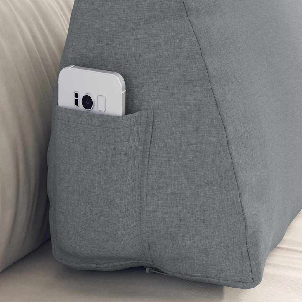 Cuscino per Schiena Grigio chiaro 60 x 20 x 50 cm Tessuto 42015031