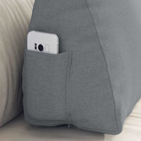 Cuscino per Schiena Grigio chiaro 60 x 20 x 50 cm Tessuto 42015031