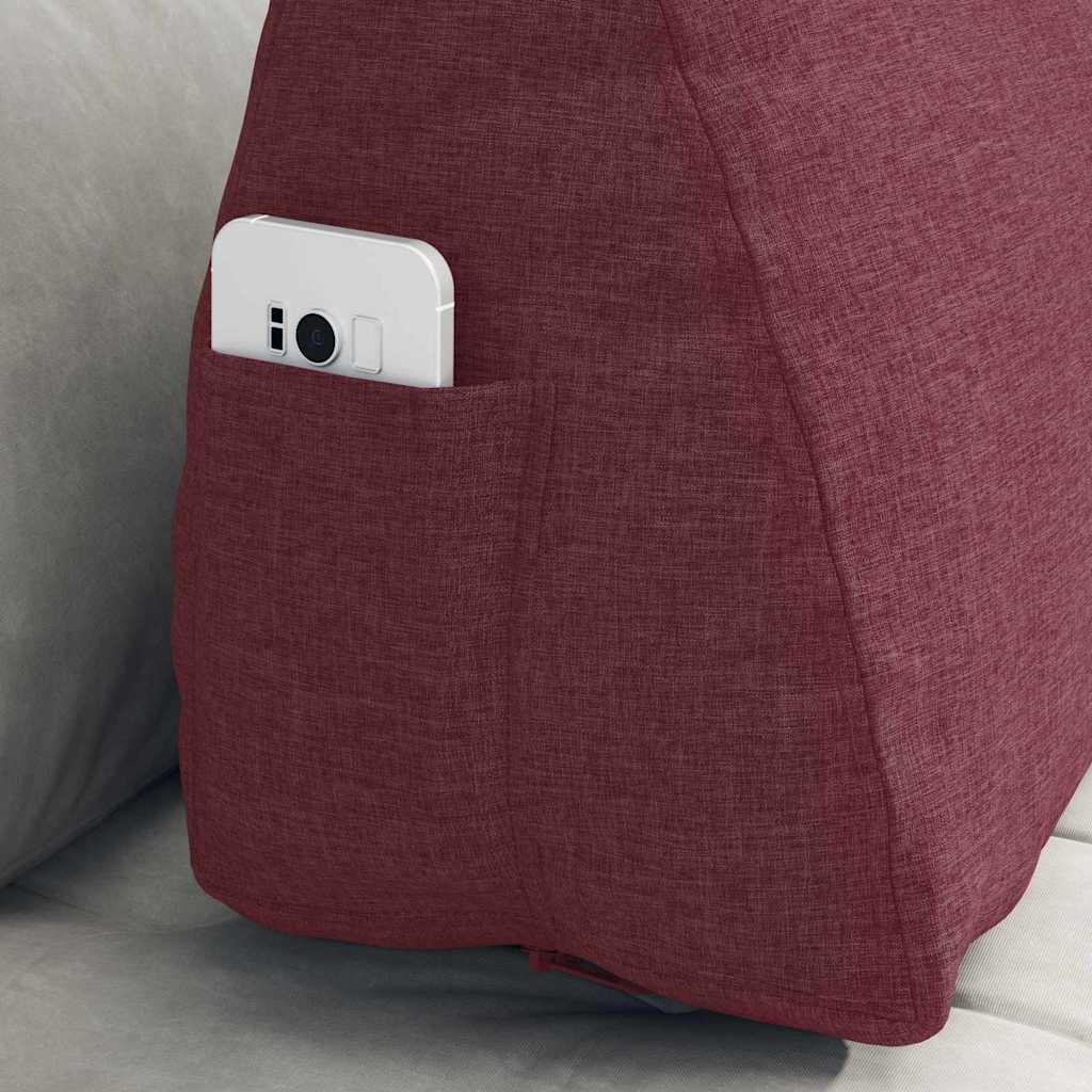 Cuscino per Schiena Rosso Vino 60 x 20 x 50 cm Tessuto 42015034