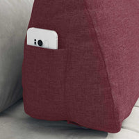 Cuscino per Schiena Rosso Vino 60 x 20 x 50 cm Tessuto 42015034