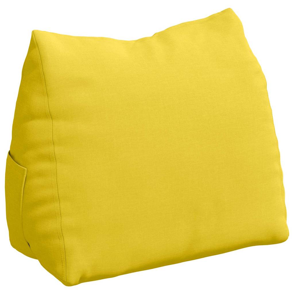 Cuscino per Schiena Giallo Chiaro 60 x 20 x 50 cm Tessuto 42015040