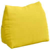 Cuscino per Schiena Giallo Chiaro 60 x 20 x 50 cm Tessuto 42015040