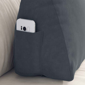 Cuscino per Schiena Grigio scuro 60 x 20 x 50 cm 42015049