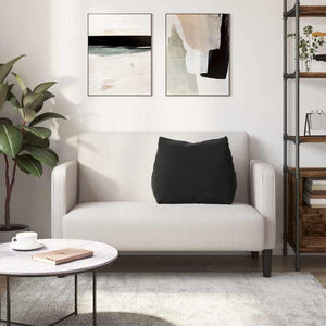 Cuscino per Schiena Nero 60 x 20 x 50 cm Tessuto in Cords 42015054