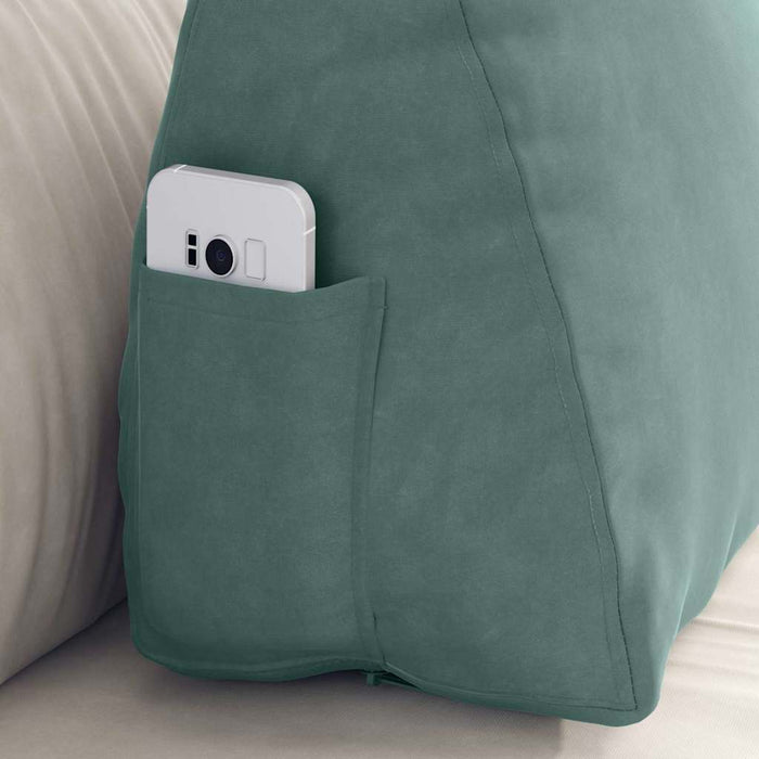 Cuscino per Schiena Verde Mare 60 x 20 x 50 cm Tessuto in Cords 42015058