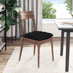 Cuscini per Seduta 2 pcs Nero 40 x 40 x 6 cm Tessuto 42015148