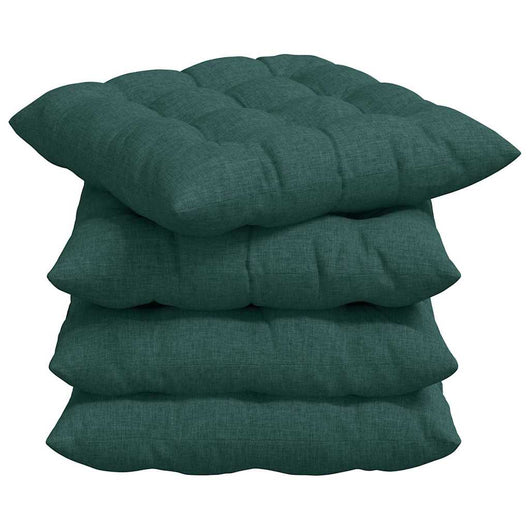Cuscini per Seduta 2 pcs Verde Scuro 40 x 40 x 6 cm Tessuto 42015151