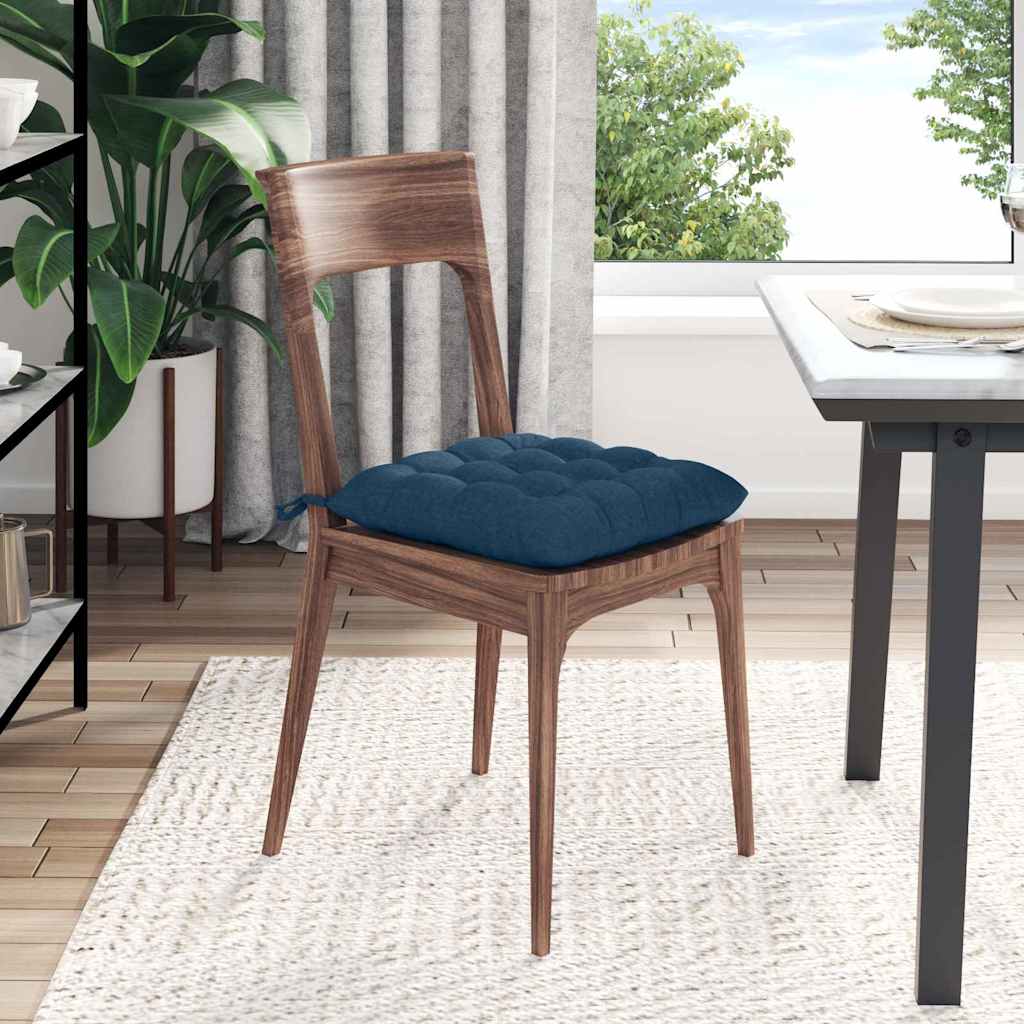 Cuscini per Seduta 2 pcs Blu 40 x 40 x 6 cm Tessuto 42015154