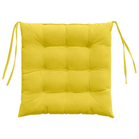 Cuscini per Seduta 2 pcs Giallo Chiaro 40 x 40 x 6 cm Tessuto 42015155