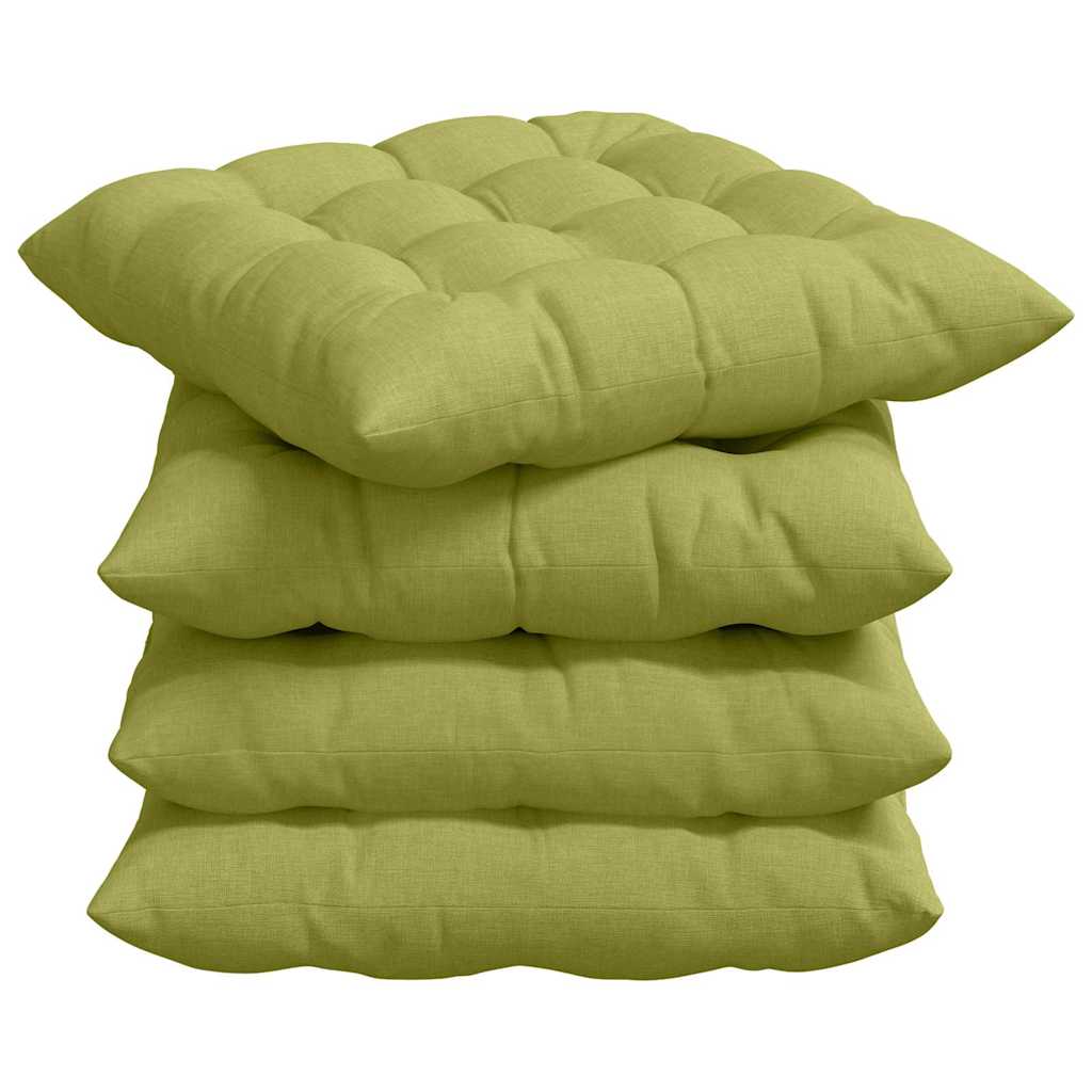 Cuscini per Seduta 2 pcs Verde chiaro 40 x 40 x 6 cm Tessuto 42015156