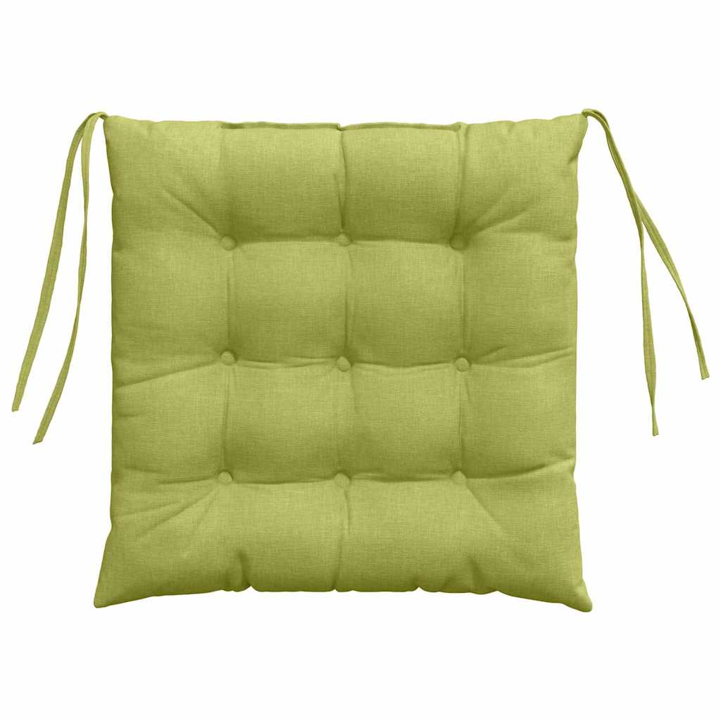 Cuscini per Seduta 2 pcs Verde chiaro 40 x 40 x 6 cm Tessuto 42015156