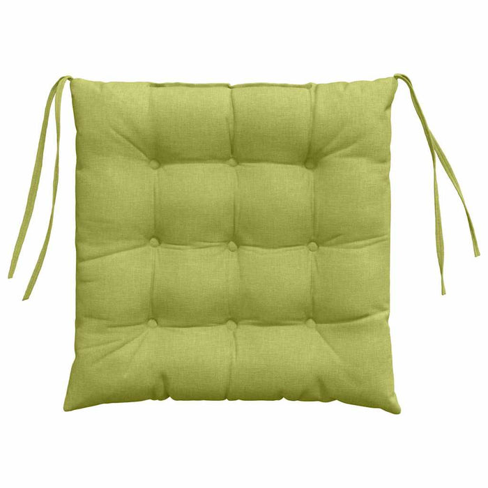 Cuscini per Seduta 2 pcs Verde chiaro 40 x 40 x 6 cm Tessuto 42015156