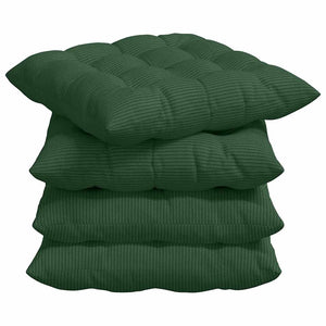 Cuscini per Seduta 4 pcs Verde Scuro 40 x 40 x 6 cm 42015186
