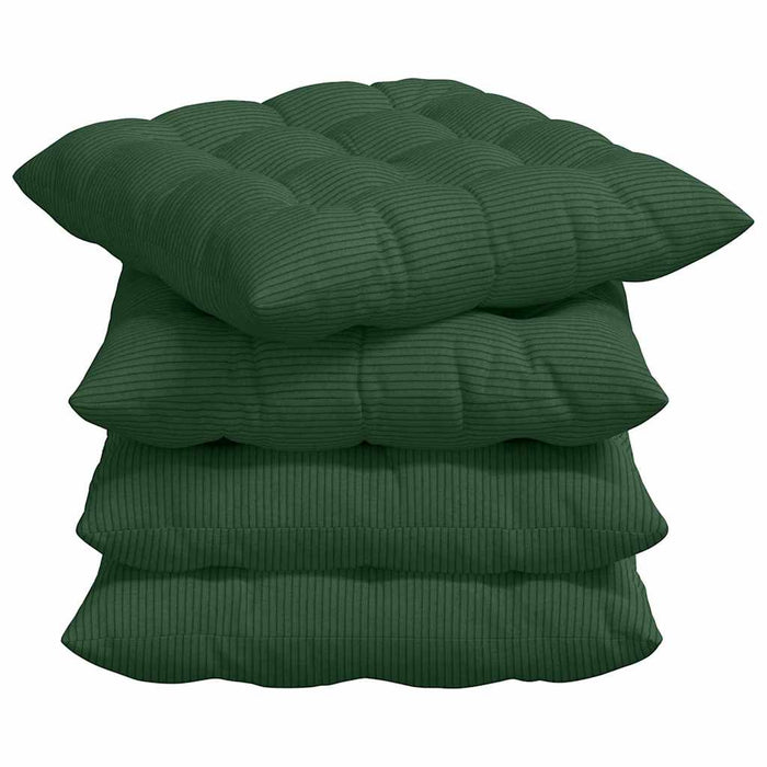 Cuscini per Seduta 4 pcs Verde Scuro 40 x 40 x 6 cm 42015186