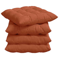Cuscini per Seduta 4 pcs Rosso Arancio 40 x 40 x 6 cm 42015188