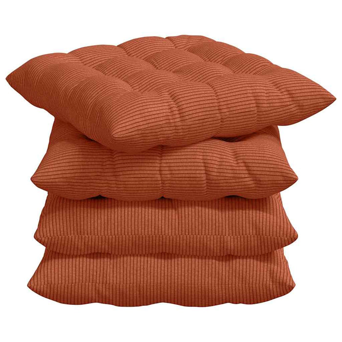 Cuscini per Seduta 4 pcs Rosso Arancio 40 x 40 x 6 cm 42015188