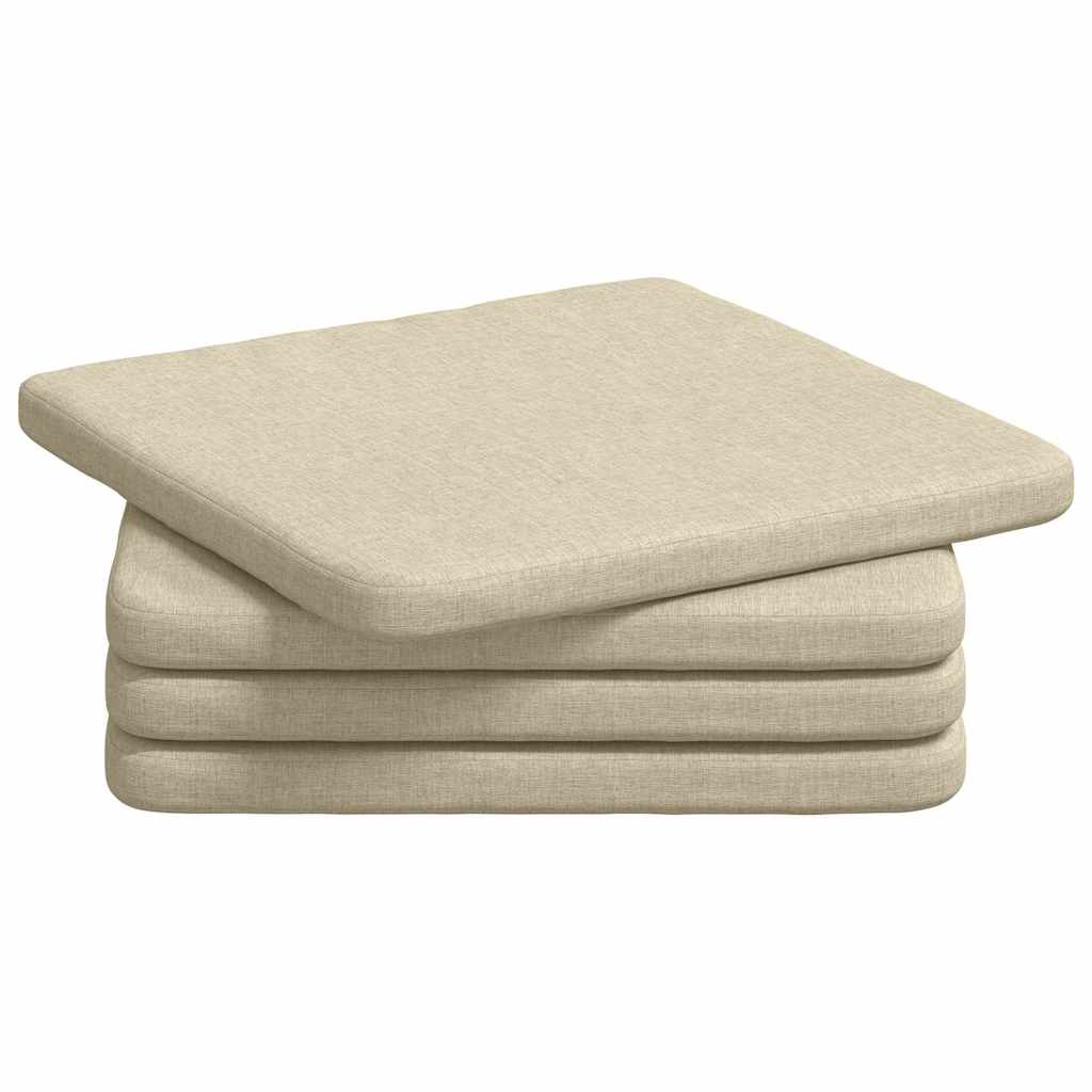 Cuscini per Seduta 4 pcs Crema 40 x 40 x 3 cm Tessuto 42015196