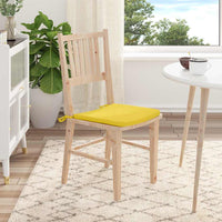 Cuscini per Seduta 4 pcs Giallo Chiaro 40 x 40 x 3 cm Tessuto 42015198