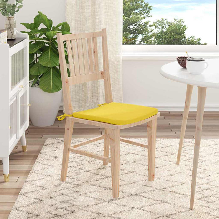 Cuscini per Seduta 4 pcs Giallo Chiaro 40 x 40 x 3 cm Tessuto 42015198