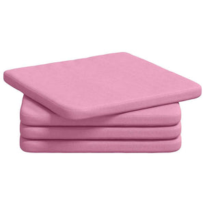 Cuscini per Seduta 4 pcs Rosa 40 x 40 x 3 cm Tessuto 42015204