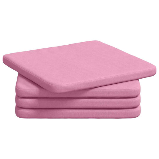 Cuscini per Seduta 4 pcs Rosa 40 x 40 x 3 cm Tessuto 42015204
