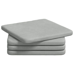 Cuscini per Seduta 4 pcs Grigio chiaro 40 x 40 x 3 cm Velluto 42015206