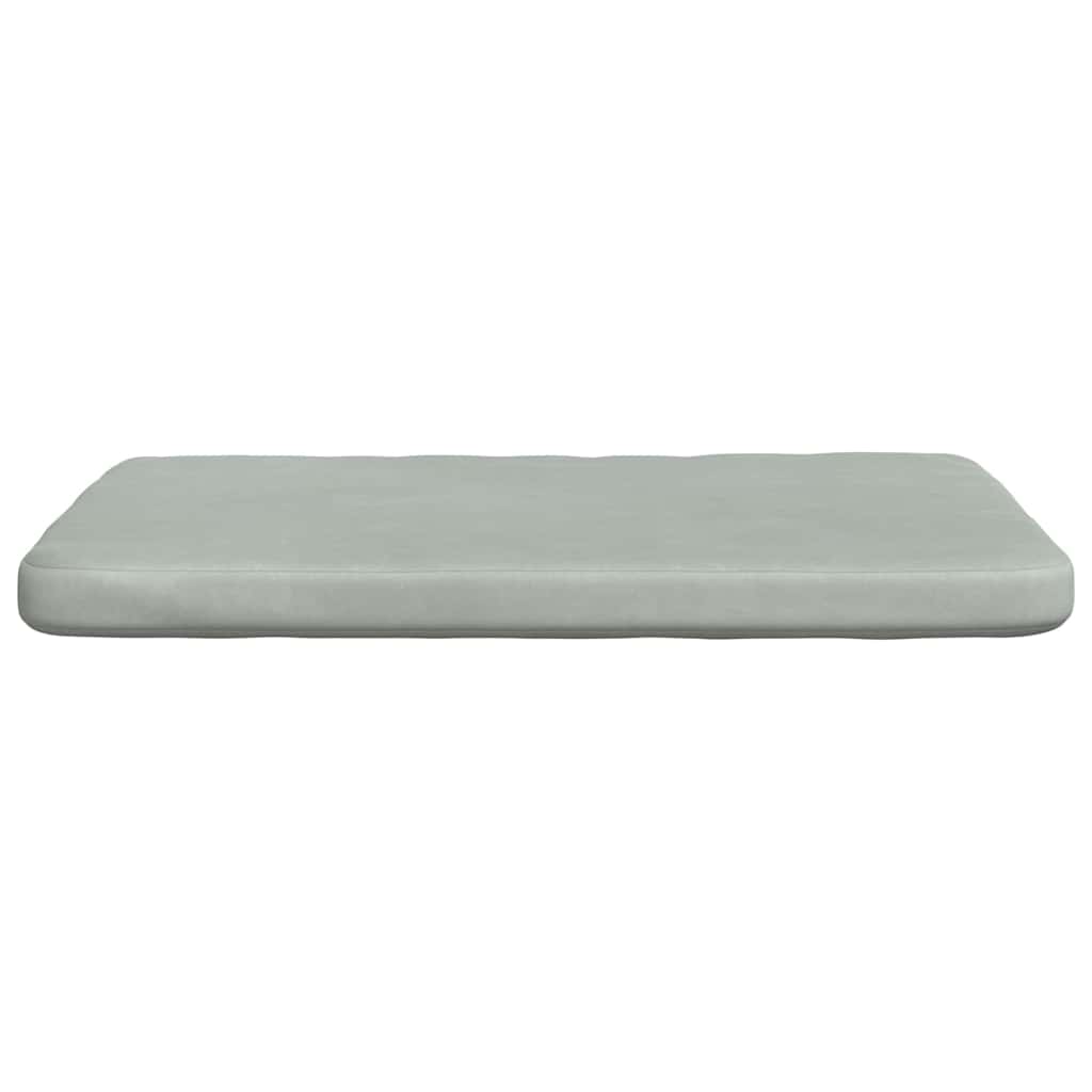 Cuscini per Seduta 4 pcs Grigio chiaro 40 x 40 x 3 cm Velluto 42015206