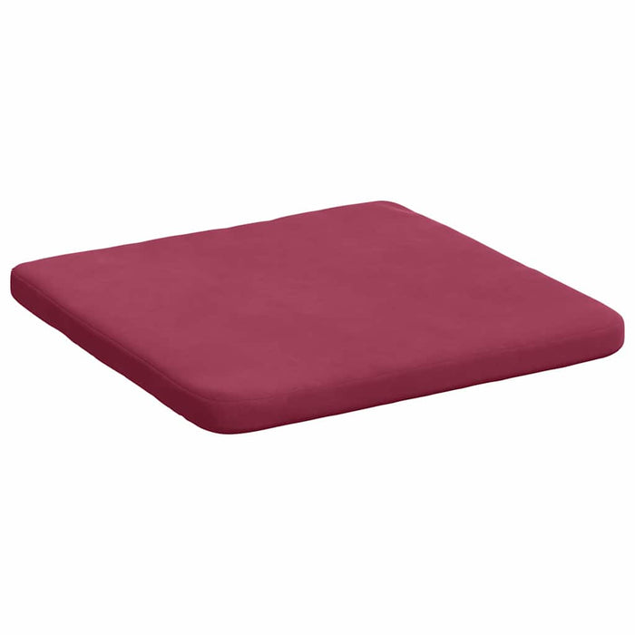 Cuscini per Seduta 4 pcs Rosso Vino 40 x 40 x 3 cm Velluto 42015211